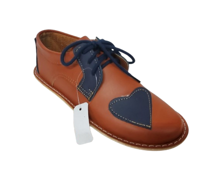 Ladies Lace Up Heart Vellies