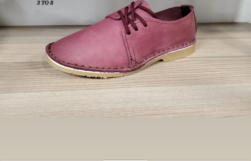 Ladies Side Lace Genuine Leather Vellie