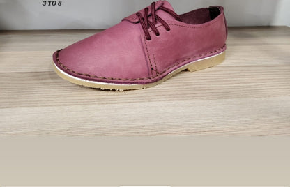 Ladies Side Lace Genuine Leather Vellie